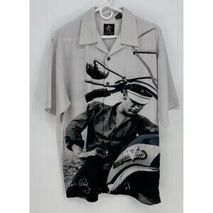 Vintage Y2K Dragonfly Elvis Presley Shirt L Motorcycle Graphic Rockabilly NWOT